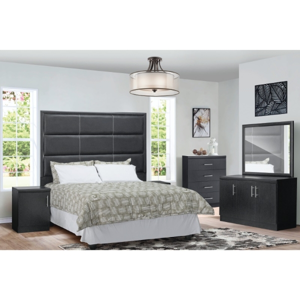 Picture of Milano 3Pce  Bedroom Suite - Black