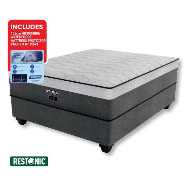 Picture of Restonic Remedy  Queen Firm Base Set+Mattress Protector