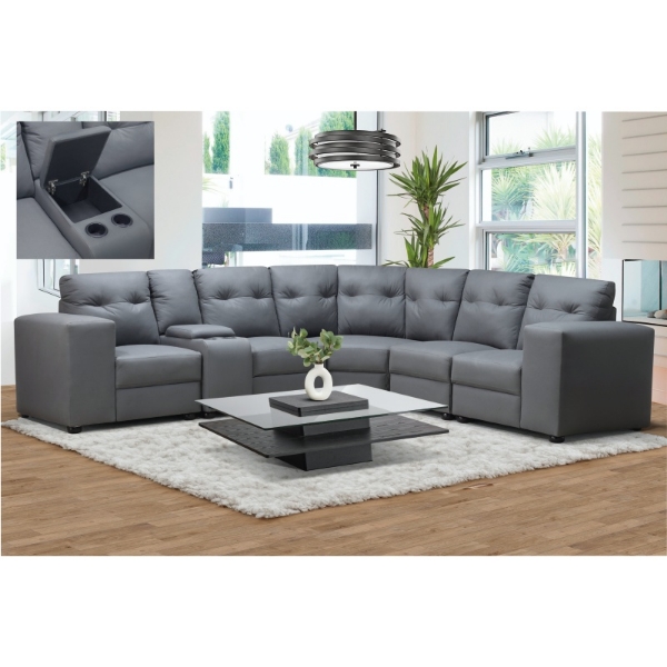 Picture of Hazel 6 Piece Corner Lounge Suite with Console