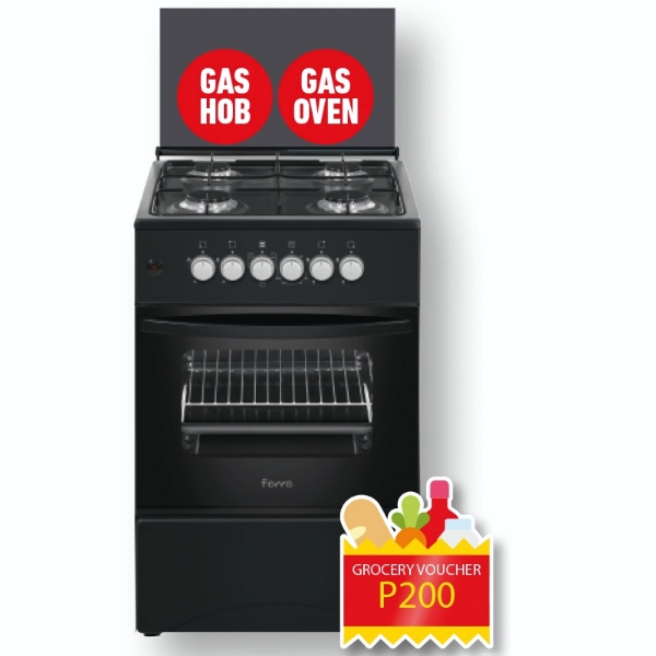 Picture of Ferre Freestanding 4 Burner Gas Oven F5C40G1.B+P200 VOUCHER