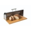 Picture of Stainless Steel Bread Bin with Wooden Base