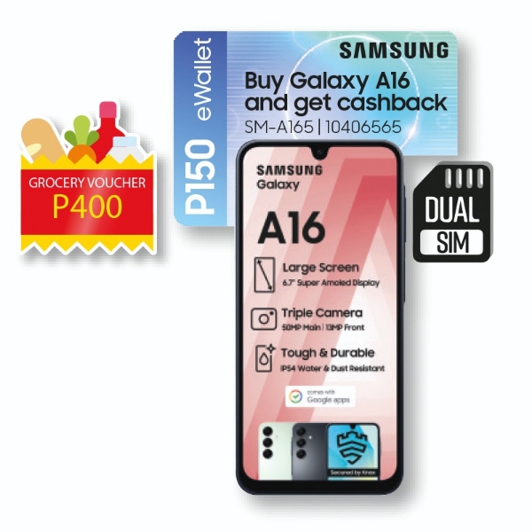 Picture of Samsung Galaxy Cellphone A16 LTE SM A165+P400VOUCHER